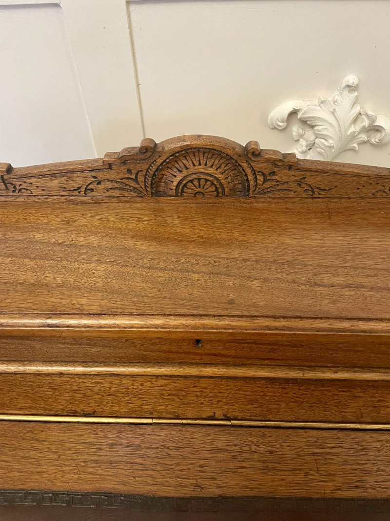 Antique Victorian Quality Walnut Freestanding Davenport - Image 14